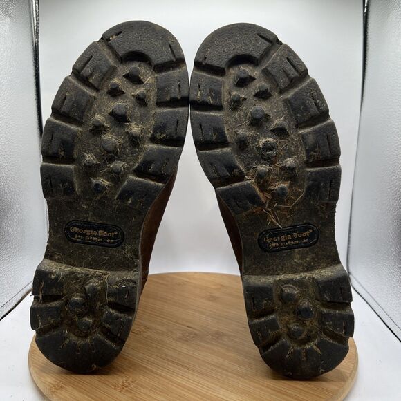 Georgia Men’s Size 9 W Wide Waterproof Steel Toe 11" Work Boots-Wellington Brown - Picture 8 of 9